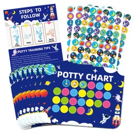 Potty Training Reward Chart At Home, With 8 Reward Charts For Children Behaviour, 210 Motivational Stickers To Motivate Responsibility & Good Habits Ideal For Home And Preschool