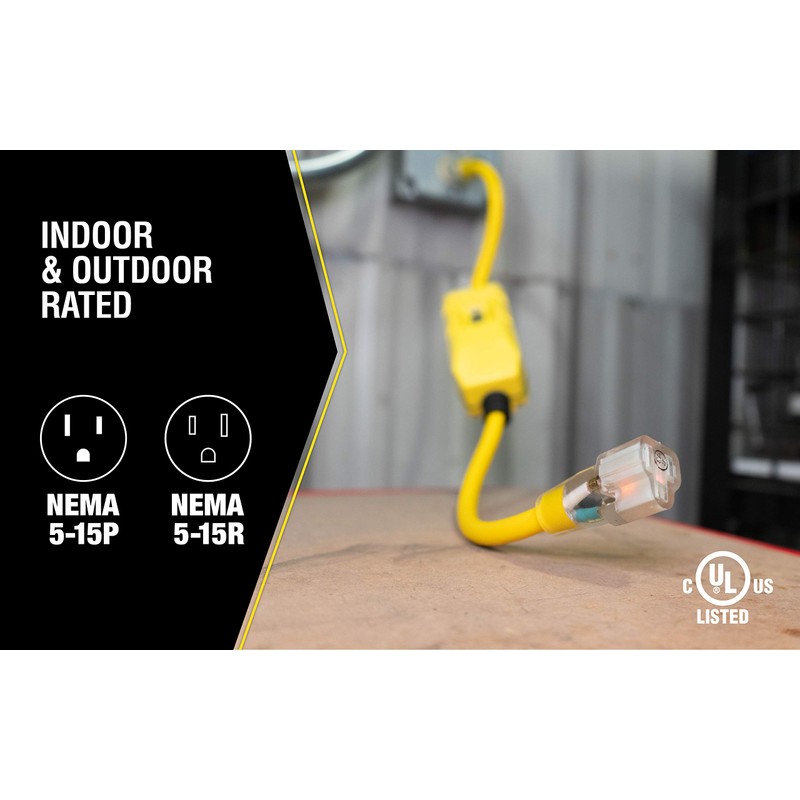 Woods 2817 Jacket Contractor Grade SJTW Super Flexible Extension Cord
