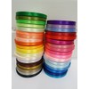 1 Roll x 6mm Satin Ribbon neon Bright Orange Minimum