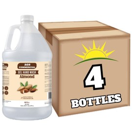 AGS Almond Liquid Hand Soap Refill (Gallon), Bulk Commercial Liquid Soft Refill 1 Gallon, Non Antibacterial Hand Soap Lotion, Handsoap, Cherry Almond