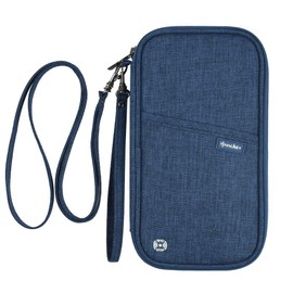 RFID Blocking Family Passport Wallet Holder Waterproof, Travel Document Organizer Credit Card Clutch Bag for Men Women