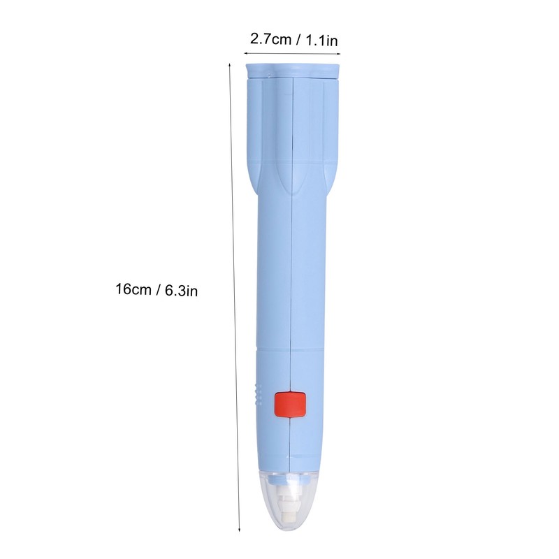 Electric Eraser Low Noise Rechargeable 2 Replaceable Refills 2.7x16cm ABS