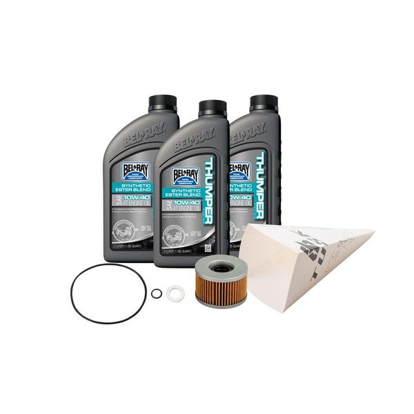 Tusk 4-Stroke Oil Change Kit Bel-Ray Thumper Synthetic Blend 10W-40