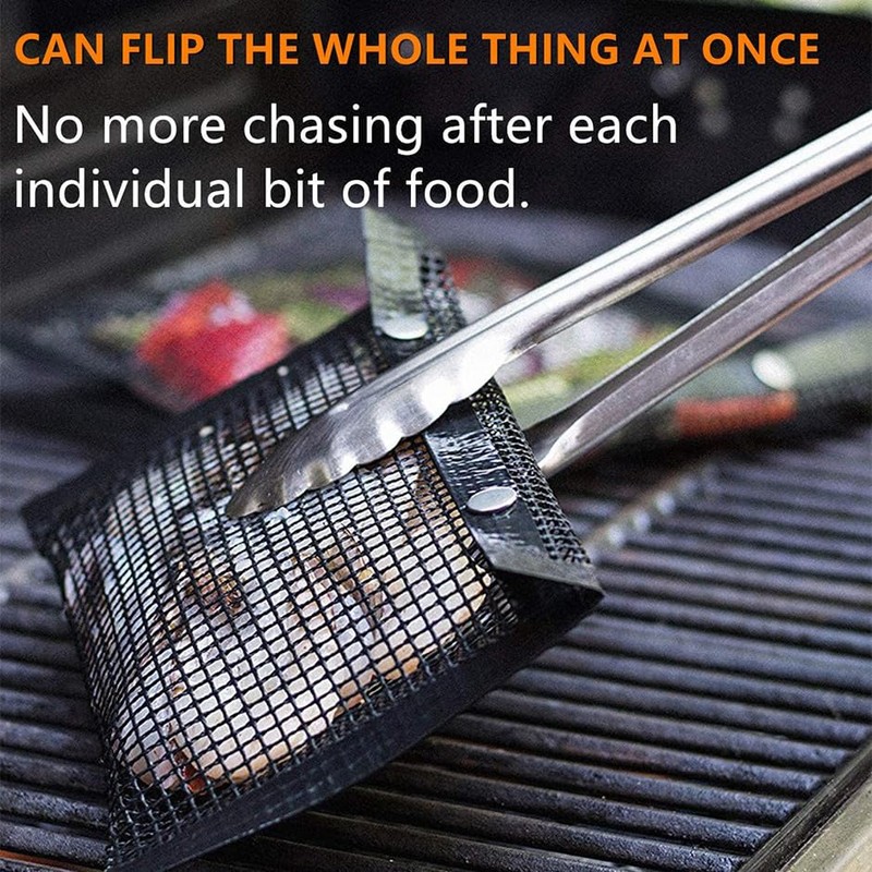 Non-Stick BBQ Grilling Mesh Bag Outdoor Camping Barbecue Grill Mats