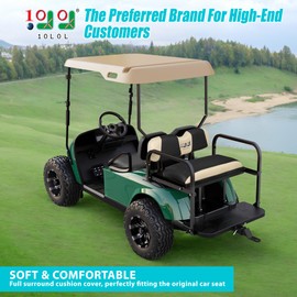 10L0L Universal Golf Cart Rear Seat Cover Dress UP Older Golf Cart Durable Breathable Material Fit Like a Glove for Yamaha EZGO and Club Car, Easy to Install