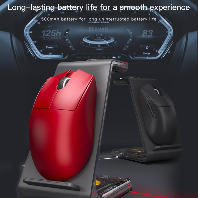 Darmoshark N5 Wireless Gaming Mouse,Tri-Mode 2.4G/USB-C/Bluetooth Mouse Up to 26000DPI,PAW3395