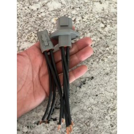 Deutsch 10 AWG Flanged Assembled Deutsch DTP  4 Pin waterproof connector 6" Black wires