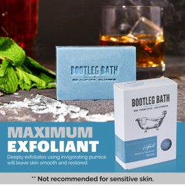 BOOTLEG BATH Natural Exfoliating Bar Soap- Highball Scrub Bar, Natural Menthol with Pumice Sand, Natural Body Soap for Men and Women, Eco Friendly, Cruelty Free, Made in USA, 4.4 oz Each Bar