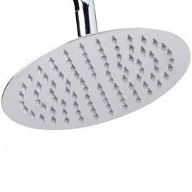 QwenchPure - 8 Inch Stainless Steel Rainfall Showerhead – High Pressure, Powerful, Space-Saving, Easy Install, Universal Replacement | Ideal for Spa-Like Showers