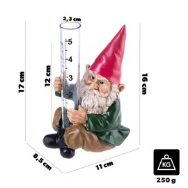 KADAX Rain Gauge for Garden 12 cm / 5 inches, Decorative Rain Gauge with Clear Double Scales, Frost-Proof Rain Indicator (12 cm/5 inches, Dwarf)