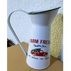 Farm Fresh Large Xmas Metal Jug Christmas Festive Themed 26cm