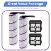 (4 Pack) S20 Pro Replacement Brush Rollers and HEPA Filters