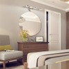 Joossnwell Modern LED Vanity Lights Nickel Finish, 3-Light Bathroom Lighting