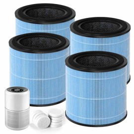 AP0601 Replacement Filters Compatible with Airtok Air Puri fier, True HEPA Filters, High-Efficiency Activated Carbon Filter AP0601-RF 4 Pack with 10 Aroma Pads