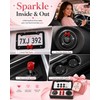 1 Pack Bling License Plate Frames for Women with Bow,