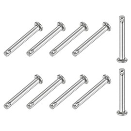 M METERXITY 10-Pack Single Hole Clevis Pins, M3 x 25mm 304 Stainless Steel Flat Head Clevis Pins for Mechanical Linkage/Fixed Parts/Ship Rigging, Link Hinge Pin Reusable