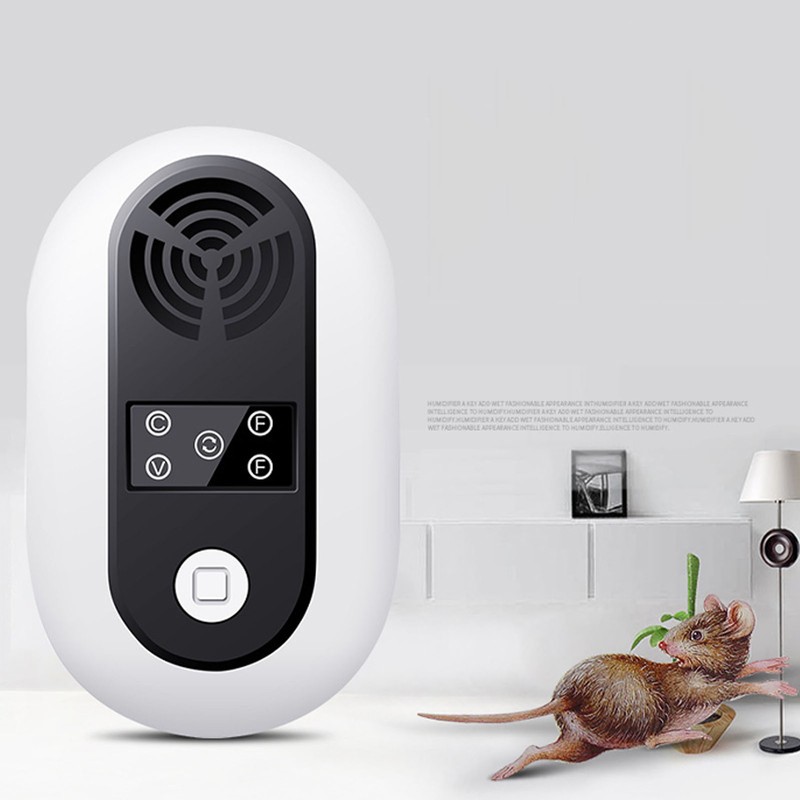 Ultrasonic Mouse Repeller Smart Electronic Indoor Ultrasonic Repellent with LCD