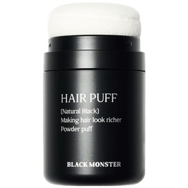 Black Monster Hair Puff 26g, natural black, 1 pc / 블랙몬스터 헤어 퍼프 26g, 내츄럴 블랙, 1개