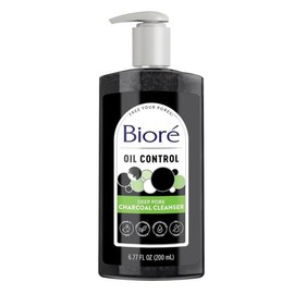 Biore 비오레 딥 포어 차콜 페이스 워시, 더러움 및 메이크업 제거 지성 피부용 페이셜 클렌저, 200 2g 6 77액량온스 [6.77 Fl Oz (Pack of 12)] Biore Deep Pore Charcoal Face Wash, Dirt and Makeup Remover for Oily Skin, 200g (6.77 Fl Oz) [Pack of 12]