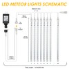 PGFUN Meteor Shower Rain Lights (White)