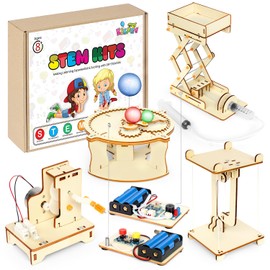 KizFav 5-in-1 STEM Kits for Kids Ages 8-12 | Science Experiments & 3D Wooden Model Building Toys | Educational Engineering Projects Gift for Boys & Girls 8-14 Year Old