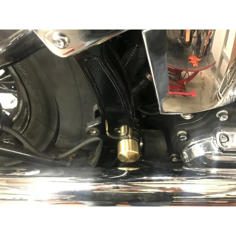 diycycleparts SOLID BRASS Swingarm Dome Pivot Bolt Covers Harley 2008