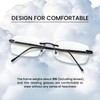 Riwissipa Ultra Light Frameless Reading Glasses Aluminum Leg for Women