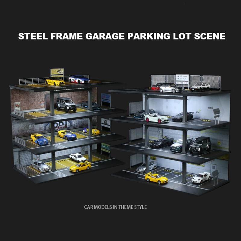 Hot Diecast Wheels Display Case with LED Light- 1/64 Scale