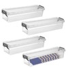 Chistepper 4 Packs Extra Long Pencil Box Large Capacity Pencil