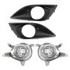 Cahuczlhoz Pair Fog Lamp W/Bezel Kit LH+RH For 2013-2016 Hyundai