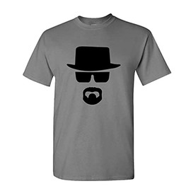 The ONE WHO Knocks - Heisenberg Funny Show - Mens Cotton Tee, XL, Charcoal