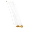 KONTONTY DIY Flagpole 100pcs Plastic Flag Sticks Handheld Flagpoles for