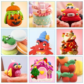 96 Packs 48 Colors Air Dry Clay Ultra Light Modeling Air Drying Clay for DIY, Oven Bake Clay, Crafts Gift for Beginners/Adults Best Gift for Boys & Girls