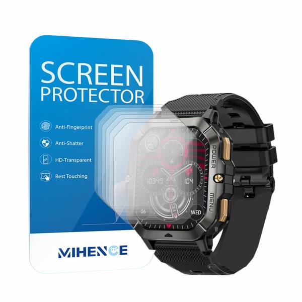 MIHENCE Screen Protector Compatible for DEKELIFE 2.02'' Military Smart Watch,