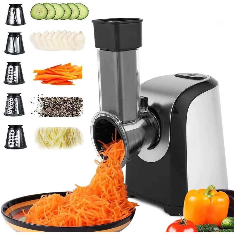 150W Electric Cheese Grater Vegetable Fruits Chopper Salad Maker Slicer