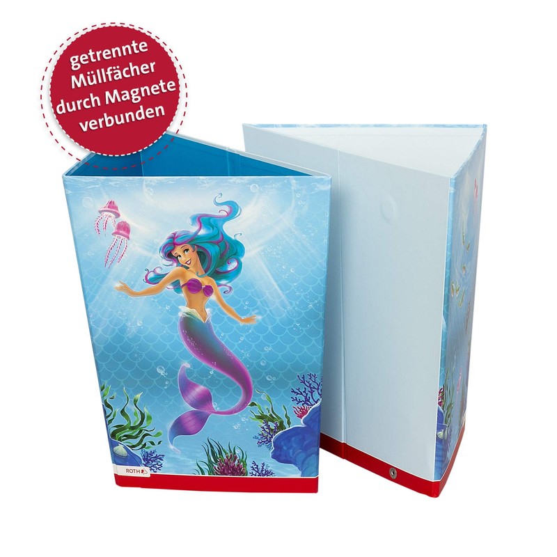 ROTH Waste Paper Bin - Mermaid, Foldable Underwater Waste Paper