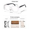 AMOMOMA Oversized Square Reading Glasses for Women,Trendy Blue Light Computer