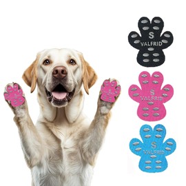 ‌VALFRID Dog Paw Protector Pads,15 Sets-60 Pads Anti-Slip Grips for Hardwood Floors,Best for Hot Pavement,Strong Self-Adhesive Traction Stickers for Senior Dog Essentials Multicolor S