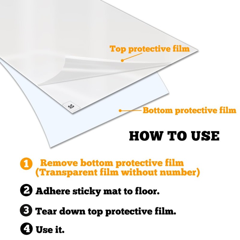 SATECH Sticky/Tacky/Adhesive Heavy Duty Mat 13" x 17" with Non-Slip