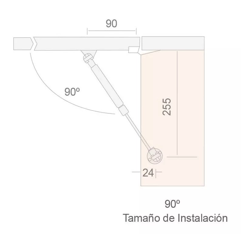 LIZOFERTAS Pistón Amortiguador De Gas Para Puertas De Cocinas Closet