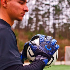 Renegade GK Vor-tex Goalie Gloves (Sizes 6-11, 3 Styles, Level 3) 3.5+3mm Hyper Grip & Super Mesh | Excellent All-Around Goalkeeper Glove (Shadow - Negative Cut, 10)