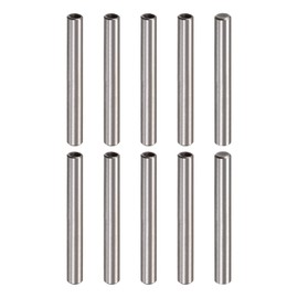 sourcing map M4 Internal Thread Dowel Pin 10pcs 6x60mm Chamfering Flat Carbon Steel Cylindrical Pin Bed Bookshelf Metal Devices Industrial Pins