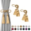 Pretty Jolly 4 Pack Double-ended Tassel Curtain Tiebacks Handmade Braided