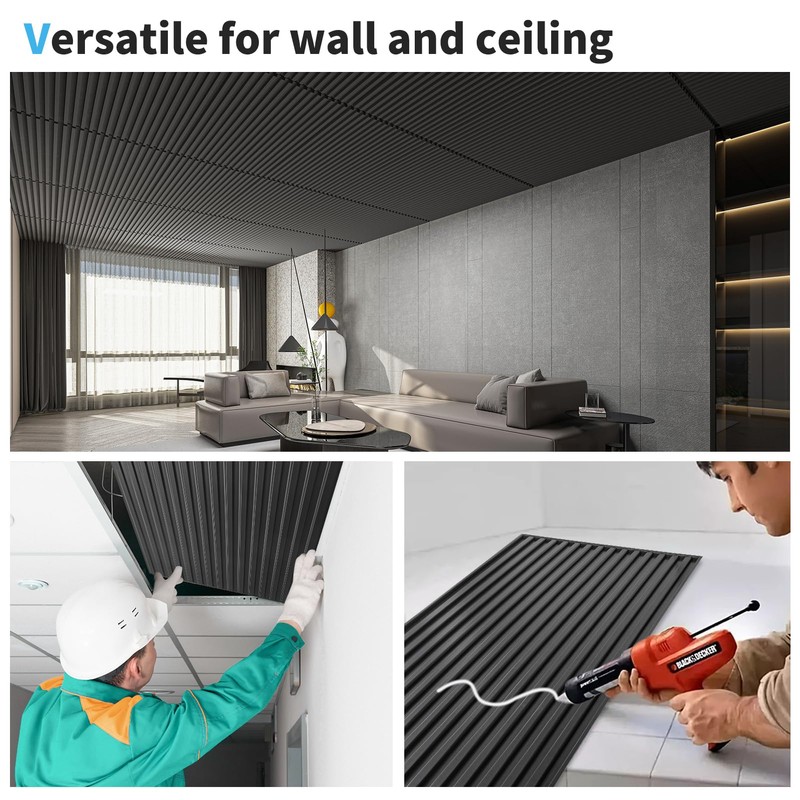 Art3d 6-Pack Slat Design 3D Wall Panels for Interior Wall