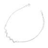 S925 Sterling Silver Heartbeat Wave Bracelet Geometric Wave Bling Fine