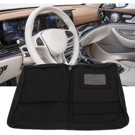 Organizador de Guantera de Coche, Cartera de Almacenamiento de 6 Bolsillos para Tarjetas de Seguro de Registro, con Bolsa con Cremallera y Lazo Elástico, Soporte Universal
