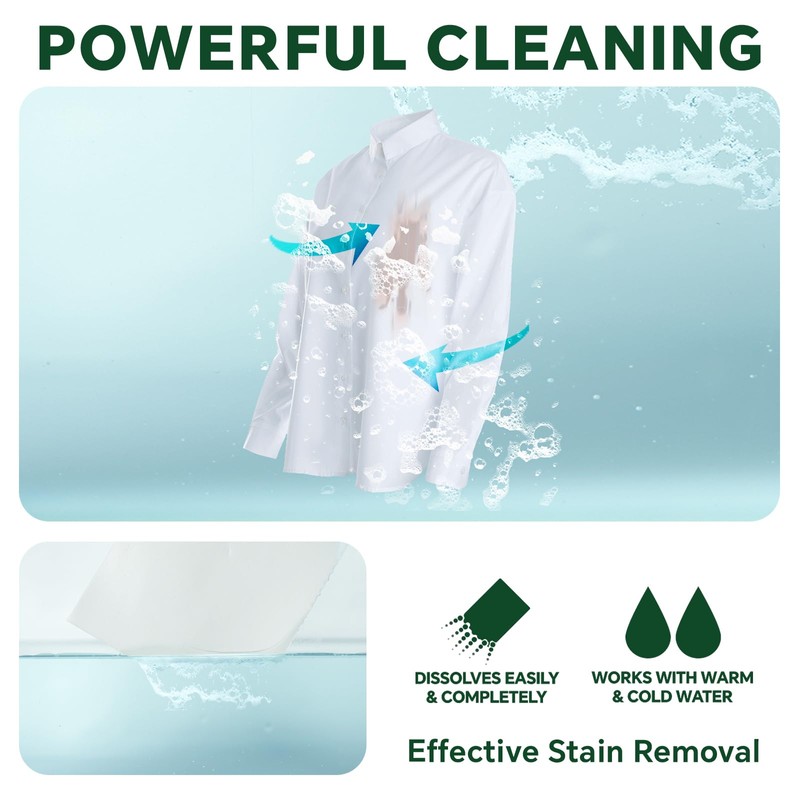 OrientLeaf Laundry Detergent Sheets Fresh Scent, Eco-Friendly, Powerful Cleaning, Up