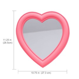 Utavu Makeup Mirror Heart Shape Wall Desktop Mirror Cosmetic Vanity Mirror for Women Ladies Friends Gift
