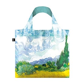 LOQI Museum Vincent Van Gogh A Wheat Field with Cypresses Bag Canvas & Beach Tote Bag, 50 cm, 20 L, Multicolour