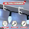 Konictom Christmas Light Hooks for Outside,100 Pcs Plastic Gutter Hooks